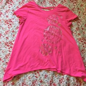 A pink tee from justice